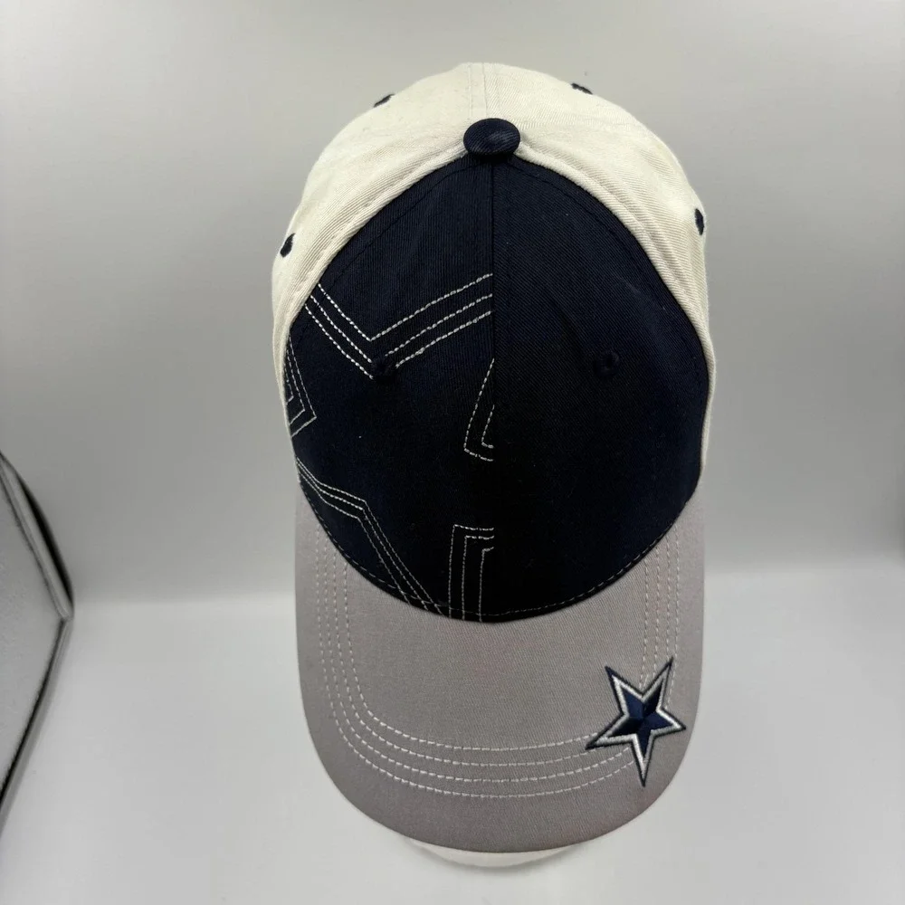 Dallas Cowboys Hat Cap Fitted Mens One Size Blue Gray White NFL Football Stretch